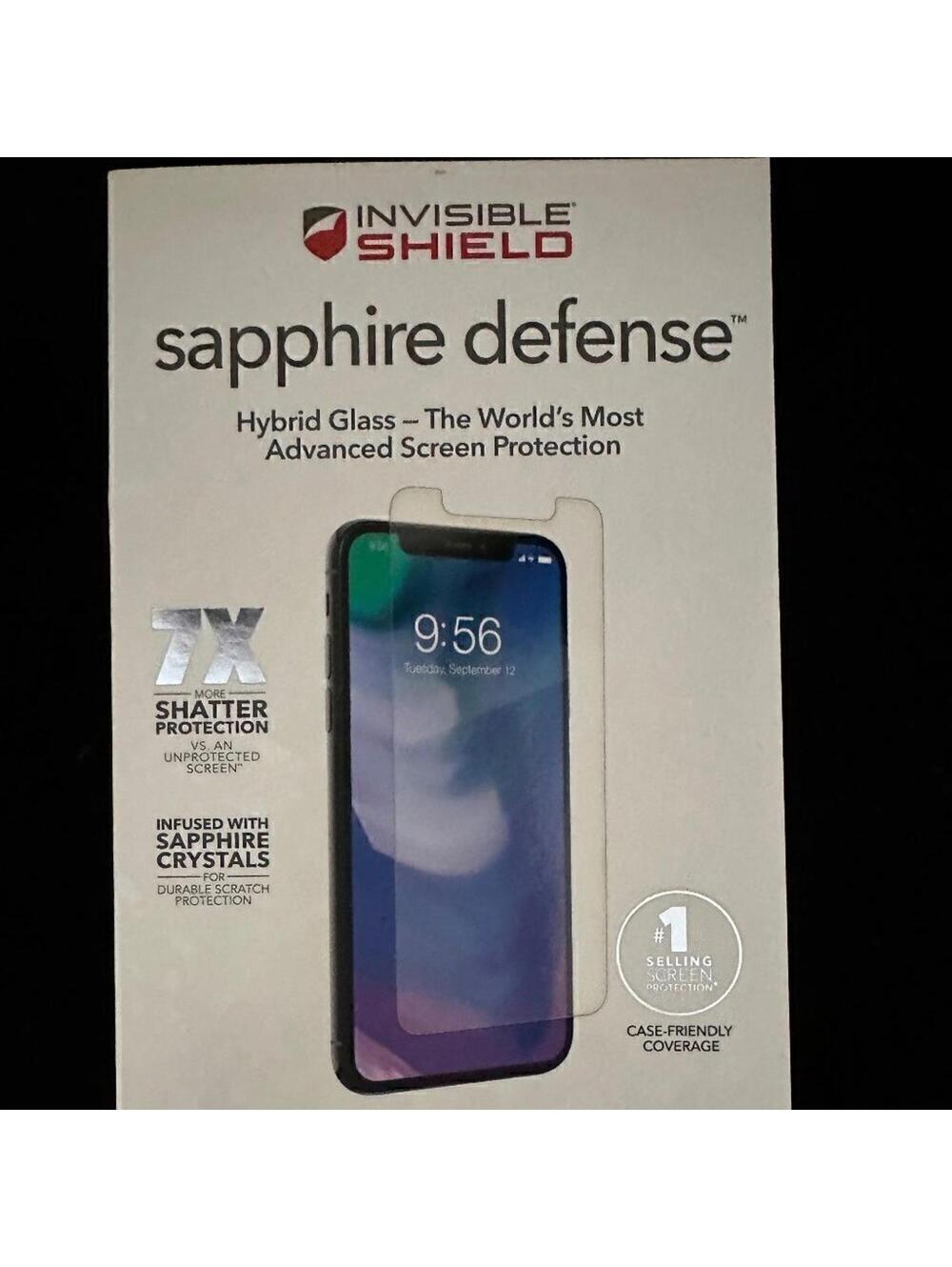 Invisible Shield Sapphire Defense Hybrid glass iPhone X NIB